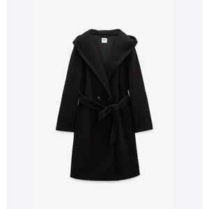 BELTED HOODED SOFT COAT
BLACK - Size L - Zara